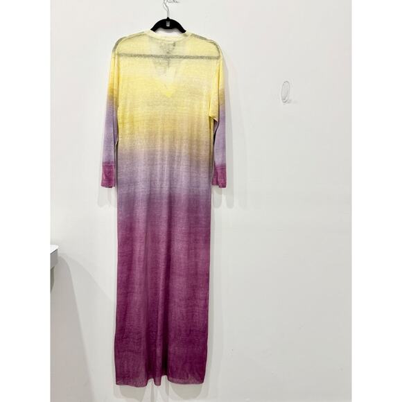NWT Antonella Rizza Sheer Cover-Up Dress Swimwear Lilac Yellow Women's Sz Small - Picture 4 of 7